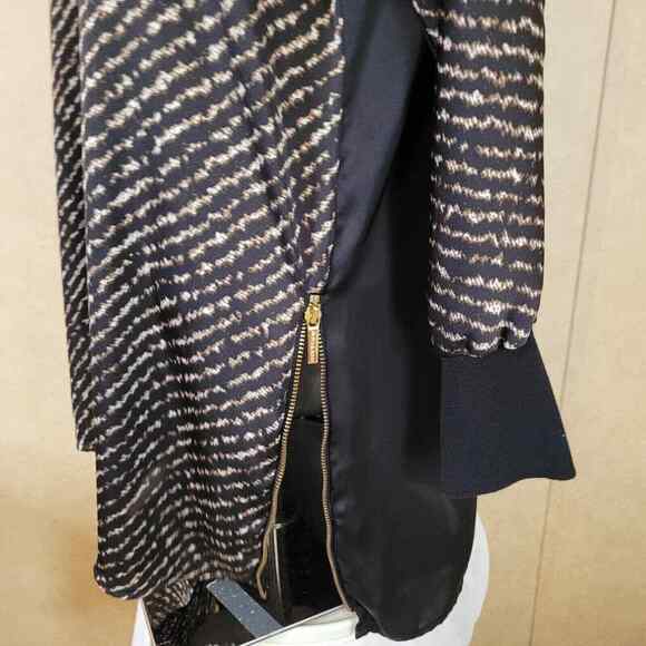 Micahel Kors size S womens tunic top lightweight semi-sheer ribbed zipper - Picture 6 of 12